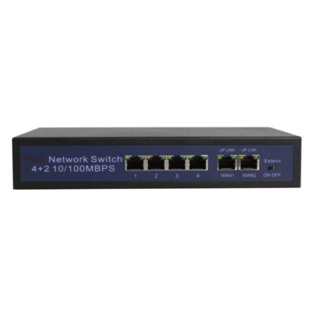 LONGSE PoE switch HT412, 4x LAN port & 2x WAN port, 10/100Mbps