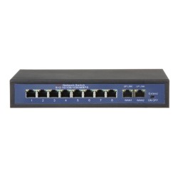 LONGSE PoE switch HT812, 8x LAN port & 2x WAN port, 10/100/1000Mbps