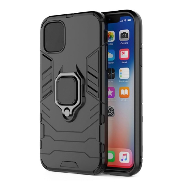 POWERTECH Θήκη Ring Armor MOB-1746 για iPhone 14, μαύρη