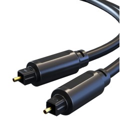 CABLETIME καλώδιο Toslink CT-AV380, gold plated, OD 4.0mm, 1m, μαύρο