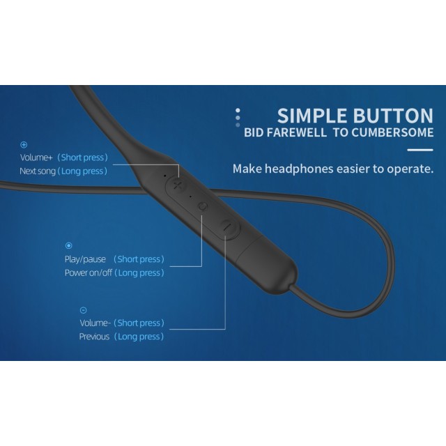 YISON earphones E20 με μαγνήτη, Bluetooth, 12mm, 250mAh, πράσινα