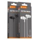 YISON earphones με μικρόφωνο X2, 3.5mm σύνδεση, Φ10mm, 1.36m, λευκά