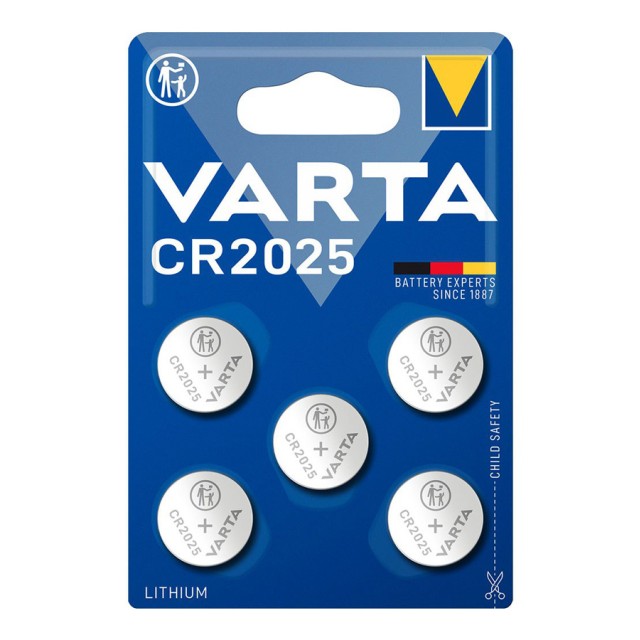 VARTA μπαταρία λιθίου CR2025, 3V, 5τμχ