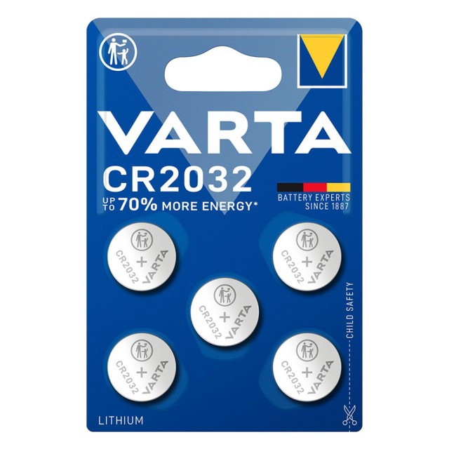 VARTA μπαταρία λιθίου CR2032, 3V, 5τμχ