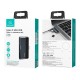 USAMS USB hub US-SJ491 με card reader, 2x θυρών, 5Gbps, 60W, USB-C, γκρι