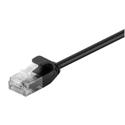 POWERTECH καλώδιο δικτύου CAB-N301 Cat 6 U/UTP, slim copper, 25cm, μαύρο