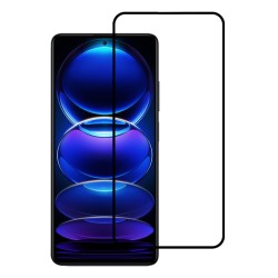 POWERTECH tempered glass 5D, full glue, Xiaomi Redmi Note 12/5G, μαύρο