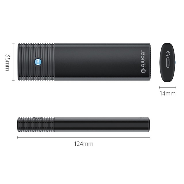 ORICO θήκη για Μ.2 NVMe SSD PWM2-G2-BK-EP, 10Gbps, έως 4TB, μαύρη ORICO θήκη για Μ.2 NVMe SSD PWM2-G2-BK-EP, 10Gbps, έως 4TB, μαύρη