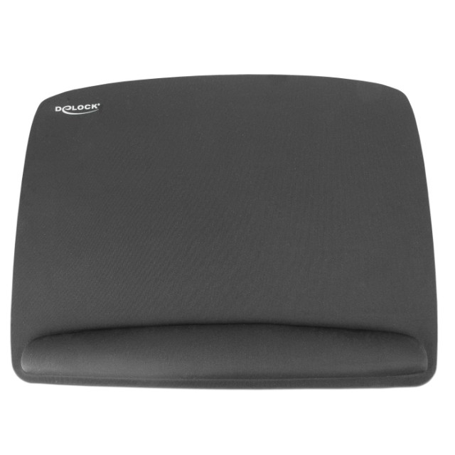 DELOCK mousepad για laptop με στήριγμα καρπού 12601, 320x420mm, μαύρο