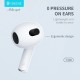 CELEBRAT earphones με θήκη φόρτισης T400, True Wireless, Φ13mm, λευκά