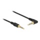 DELOCK καλώδιο 3.5mm 85613, γωνιακό, 24AWG, gold plated, 2m, μαύρο