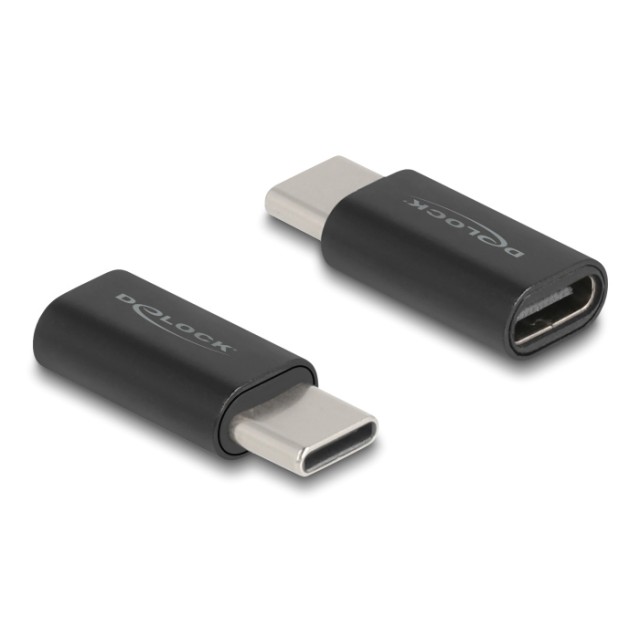 DELOCK αντάπτορας USB-C 60034, αρσενικό σε θηλυκό, 10Gbps, μαύρος