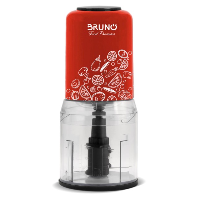 BRUNO πολυκόπτης BRN-0089, 2 ταχύτητες, 400W, 500ml, 4 λεπίδες, κόκκινος