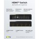 GOOBAY HDMI switch 58489 με τηλεχειριστήριο, 4 σε 1, 4K/60Hz, μαύρο