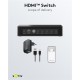 GOOBAY HDMI switch 58489 με τηλεχειριστήριο, 4 σε 1, 4K/60Hz, μαύρο