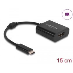 DELOCK αντάπτορας USB-C σε HDMI 64175, 8K/30Hz, HDR, μαύρος