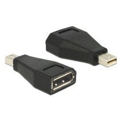 DELOCK αντάπτορας mini DisplayPort σε DisplayPort 65238, 4K/60Hz, μαύρος