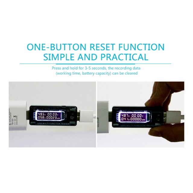 SUNSHINE USB tester φόρτισης SS-302A, V/A/Time/mAh