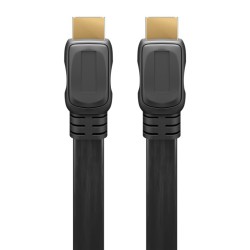 GOOBAY καλώδιο HDMI 2.0 61278, Ethernet flat 4K/60Hz 18 Gbps 1.5m, μαύρο