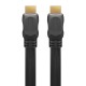 GOOBAY καλώδιο HDMI 2.0 61279, Ethernet flat, 4K/60Hz 18 Gbps, 2m, μαύρο