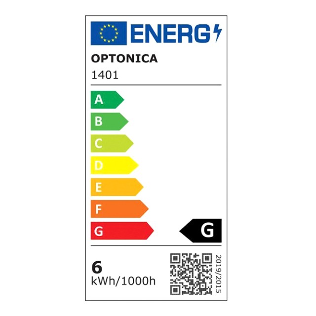 OPTONICA LED λάμπα G45 1401, 5.5W, 6000K, E14, 450lm