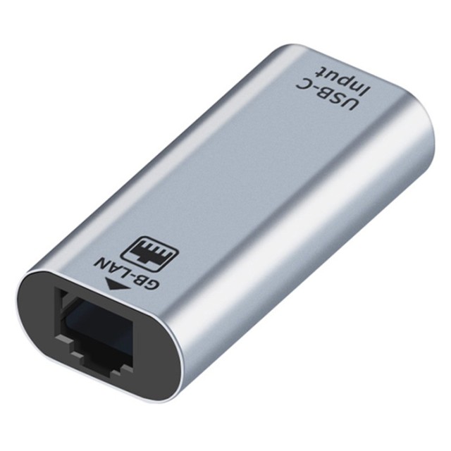 POWERTECH αντάπτορας δικτύου PTH-099, USB-C, 1000Mbps Ethernet, γκρι