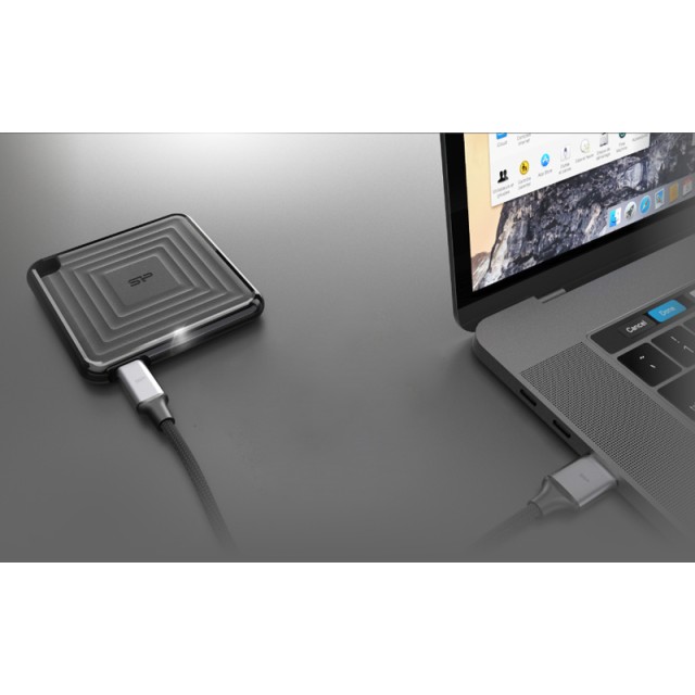 SILICON POWER εξωτερικός SSD PC60, 1TB, USB 3.2, 540-500MB/s, μαύρος