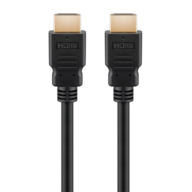 GOOBAY καλώδιο HDMI 2.0 60620 με Ethernet, 4K/60Hz, 18 Gbps, 1m, μαύρο