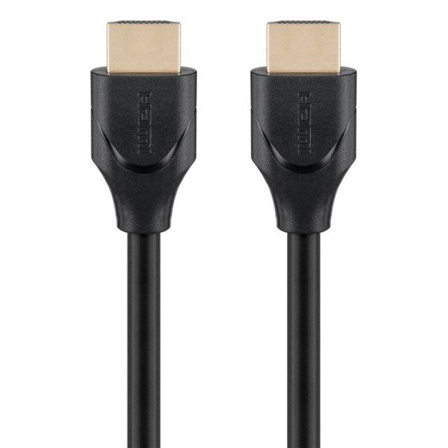 GOOBAY καλώδιο HDMI 2.1 61637, Ethernet ARC 8K/60Hz 48 Gbps, 0.5m, μαύρο