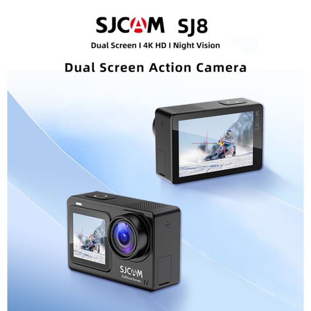 SJCAM action camera SJ8, 2x οθόνες, 4K, 20MP, Wi-Fi, αδιάβροχη, μαύρη