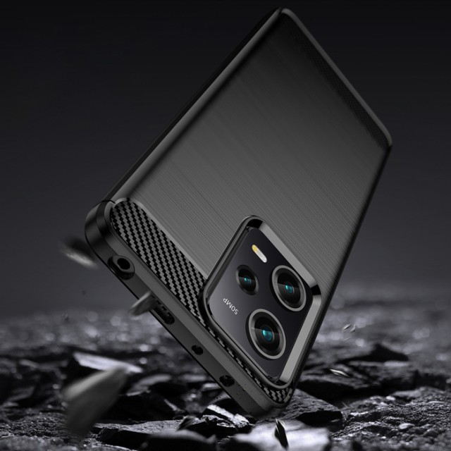 POWERTECH θήκη Carbon MOB-1847 για Xiaomi Note 12 Pro/Poco X5 Pro, μαύρη