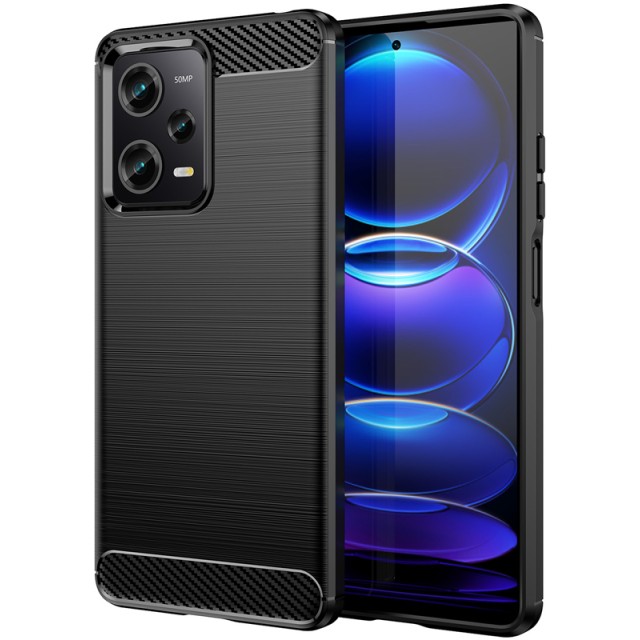 POWERTECH θήκη Carbon MOB-1847 για Xiaomi Note 12 Pro/Poco X5 Pro, μαύρη