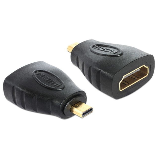 DELOCK αντάπτορας micro HDMI σε HDMI 65242 με Ethernet, μαύρος