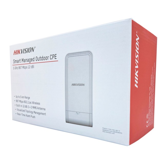 HIKVISION outdoor wireless CPE DS-3WF02C-5AC/O, 867Mbps 5GHz, 12dBi