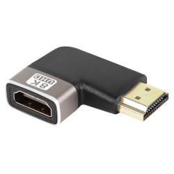 POWERTECH αντάπτορας HDMI 2.1 CAB-H157, 8K/60Hz, γωνιακός, μαύρος