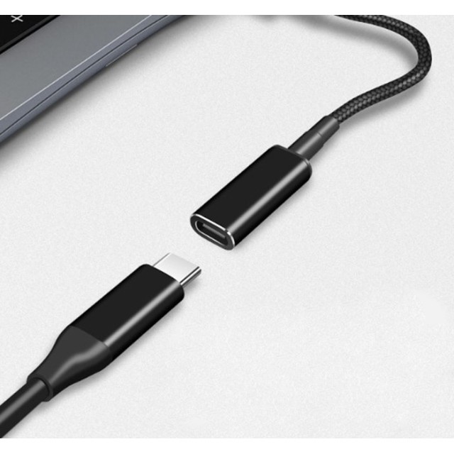 POWERTECH καλώδιο τροφοδοσίας CAB-UC068, USB-C σε 5.5x2.5mm, 15cm, μαύρο