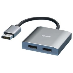 POWERTECH DisplayPort splitter CAB-DP068, 2 σε 1, 4K/60Hz, γκρι