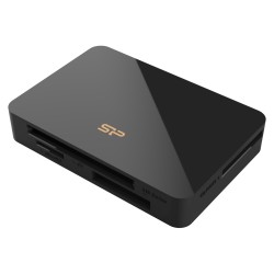 SILICON POWER card reader U3 για SD/microSD/MMC/CF/MS, USB 3.2, μαύρο