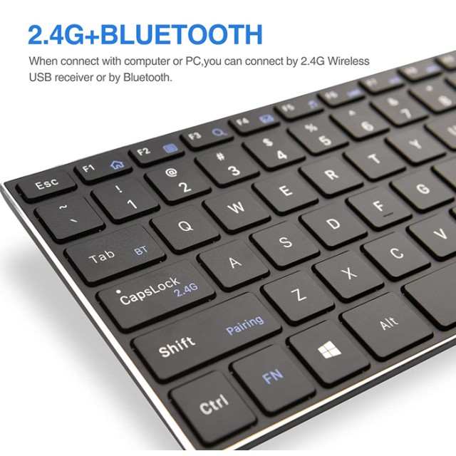 RIITEK ασύρματο πληκτρολόγιο RT721 με touchpad, Bluetooth & 2.4GHz