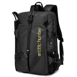 ARCTIC HUNTER τσάντα πλάτης B00391 με θήκη μπάλας & laptop, 26L, μαύρη