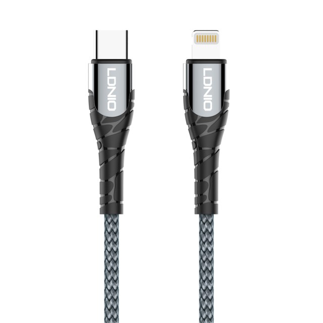 LDNIO καλώδιο Lightning σε USB-C LC111, 30W PD, 1m, γκρι