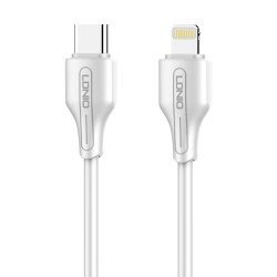 LDNIO καλώδιο Lightning σε USB-C LC122I, 30W PD, 2m, λευκό