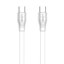 LDNIO καλώδιο USB-C σε USB-C LC131C, 65W PD, 1m, λευκό