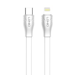 LDNIO καλώδιο Lightning σε USB-C LC131I, 30W PD, 1m, λευκό