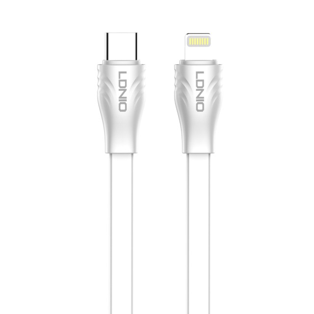 LDNIO καλώδιο Lightning σε USB-C LC132I, 30W PD, 2m, λευκό