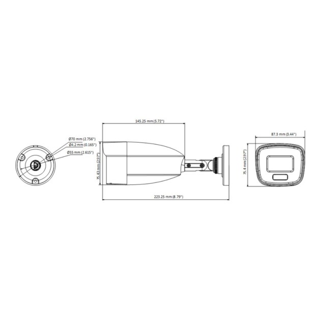 HIKVISION HIWATCH υβριδική κάμερα ColorVu HWT-B229-M, 2.8mm, 2MP, IP66