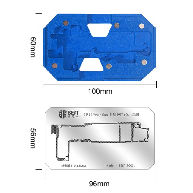 BEST Reballing stencil 3D BST-084, για iphone 14 Pro/14 Pro Max CPU