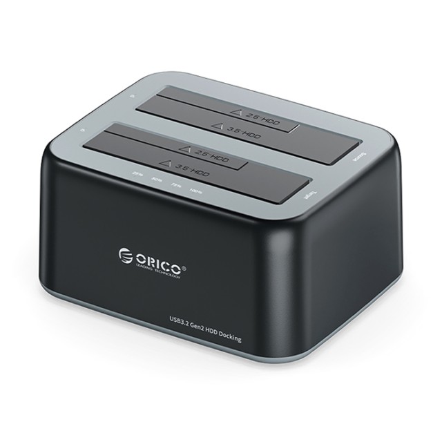 ORICO docking station 6829C3, 2x 2.5/3.5" HDD/SSD, 10Gbps, μαύρο