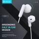 CELEBRAT earphones με μικρόφωνο G23, 3.5mm σύνδεση, Φ14mm, 1.2m, μαύρα