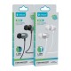 CELEBRAT earphones με μικρόφωνο D10, 3.5mm σύνδεση, Φ10mm, 1.2m, λευκά